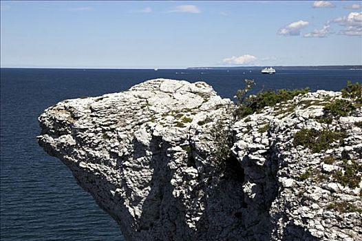 悬崖,靠近,维斯比,哥特兰岛,瑞典