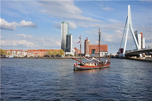 河,风景,鹿特丹,荷兰