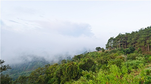 视点,山,清迈省,泰国