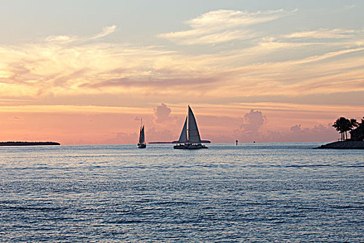 加勒比海日落