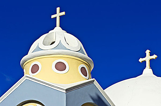 教堂,圆顶,伊莫洛维里,锡拉岛,希腊,欧洲