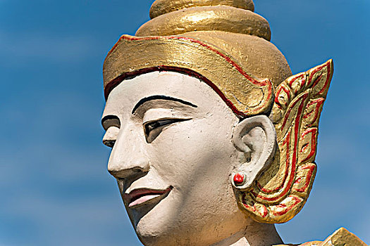 神,雕塑,塔,孟邦,缅甸,亚洲