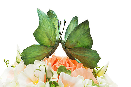 婚礼蛋糕,装饰,花,蝴蝶