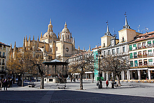 塞戈维亚,大教堂,卡斯提尔,西班牙,欧洲