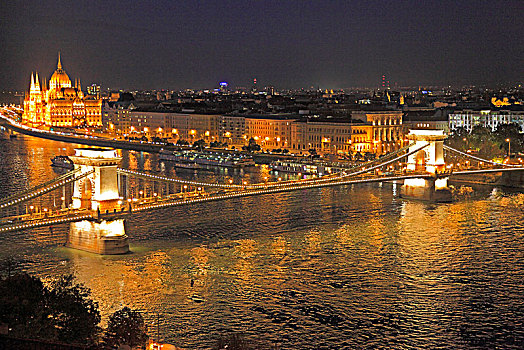 匈牙利,布达佩斯,议会,链索桥,多瑙河