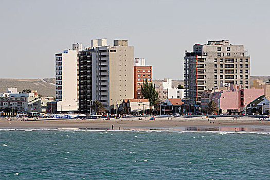高层建筑,海滩,阿根廷,南美