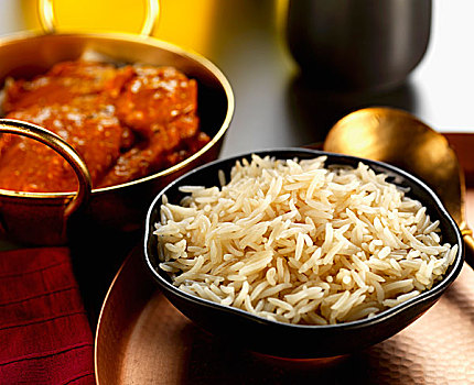 印度香米,牛肉,咖哩