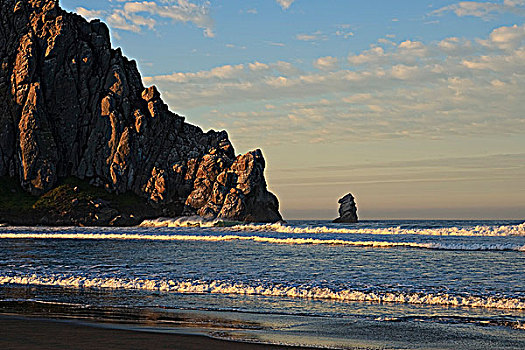 岩石构造,海洋,摩洛湾,加利福尼亚,美国