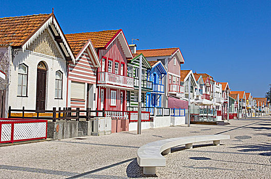 彩色,房子,阿威罗,区域,葡萄牙,欧洲