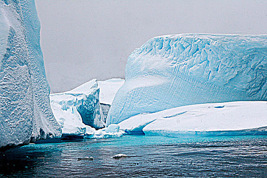 南极蓝色冰山