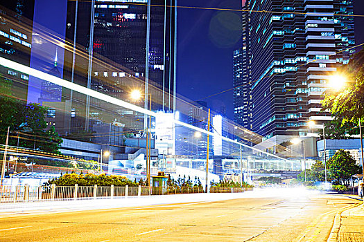 红绿灯,小路,现代,城市街道,香港