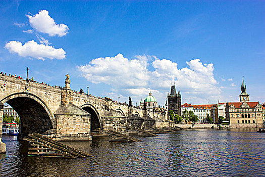 伏尔塔瓦河,查理大桥,世界遗产,布拉格,捷克共和国,欧洲