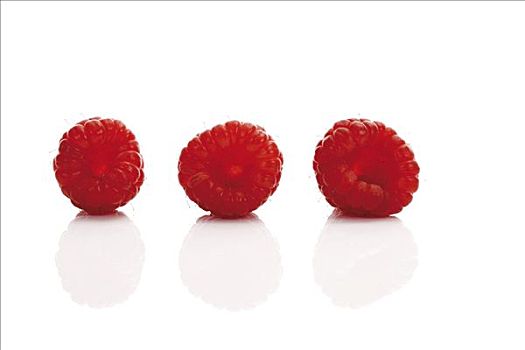 三个,树莓,并排