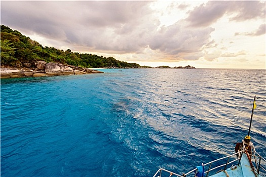 蓝色海洋,天空,苏梅岛,泰国
