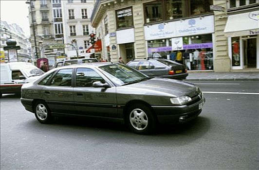 法国,巴黎,汽车,街道