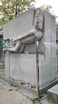 法国巴黎拉雪兹神父公墓王尔德墓