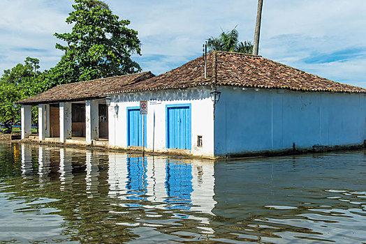洪水,街道,满潮,里约热内卢州,巴西,南美