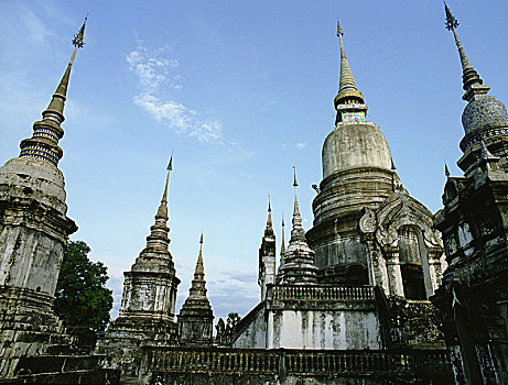 风景,佛教寺庙,清迈,区域,北方,泰国