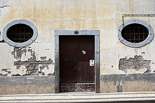椭圆,形状,窗户,门,马德拉岛,葡萄牙