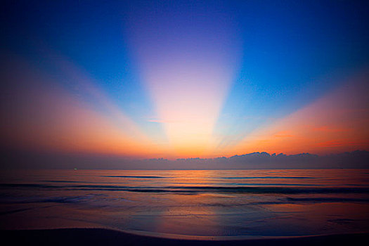 日出,海洋