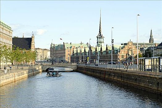 运河,丹麦,商会,哥本哈根,欧洲