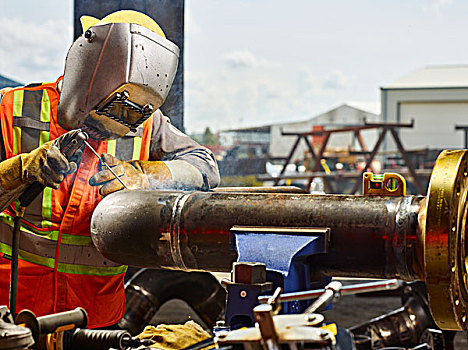 焊接,管,埃德蒙顿,艾伯塔省,加拿大