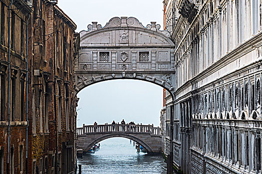 叹息桥,运河,威尼斯,威尼托,意大利,欧洲