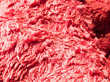 红色,棉絮,特写,纹理,毛巾