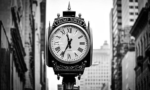 钟表,户外,塔,第5大道,纽约,美国