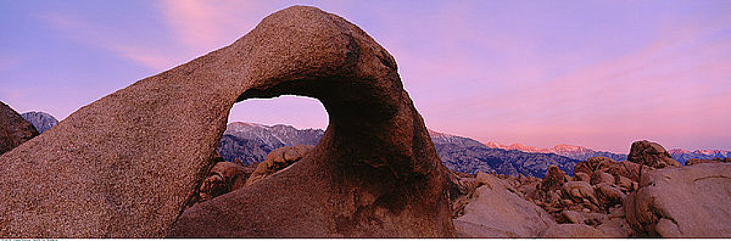 花冈岩,拱形,内华达山脉,日出,加利福尼亚,美国