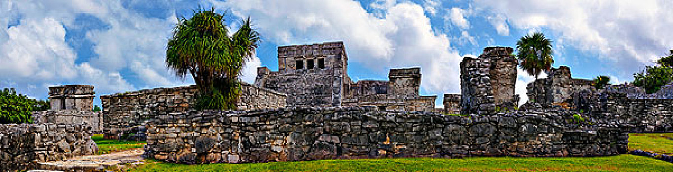 遗址,石头,建筑,里维埃拉,玛雅,墨西哥