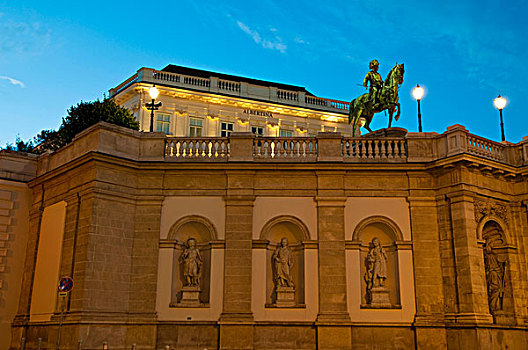 宫殿,黃昏,维也纳,奥地利,欧洲