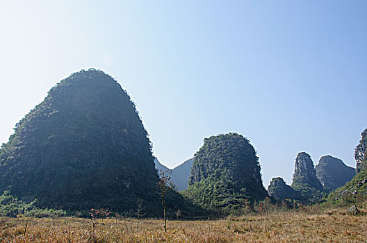 桂林喀斯特山景风光