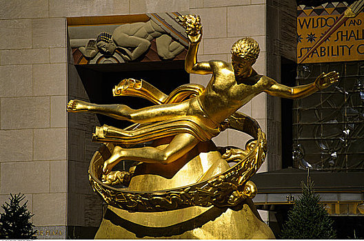 雕塑,洛克菲勒中心,纽约,美国
