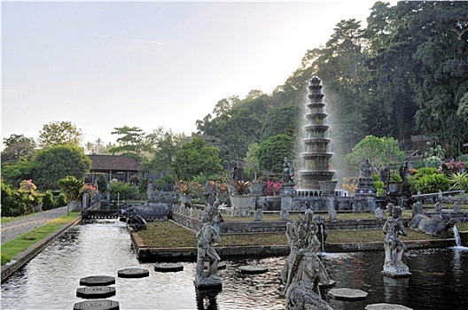 水,宫殿,冈加,巴厘岛,印度尼西亚