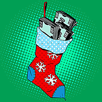 圣诞节,袜子,钱