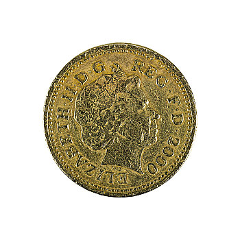 英国,一英镑硬币,2000年