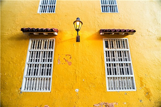 黄色,墙,窗户