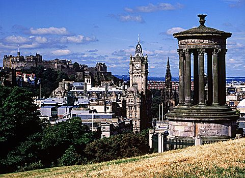 风景,卡尔顿,山,世界遗产,爱丁堡,苏格兰,英国,欧洲