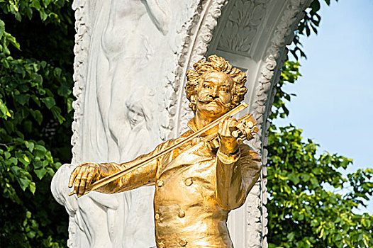 欧洲,奥地利,维也纳,约翰施特劳斯纪念碑