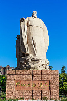 周公营造洛邑雕塑,中国河南省洛阳市周王城广场