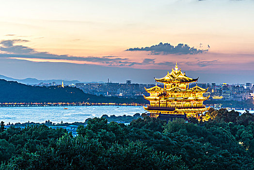 杭州西湖吴山风景区