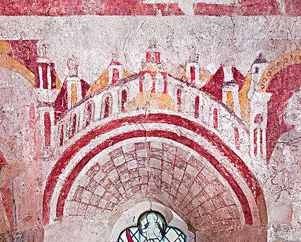 中世纪,壁画,圣玛丽教堂,格洛斯特郡,艺术家