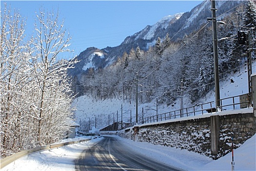 冬天,奥地利,山