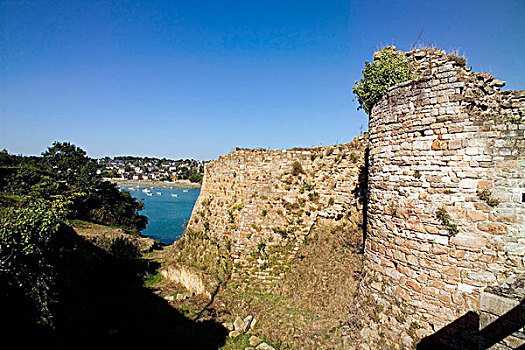 遗址,布列塔尼,城堡,15世纪,布列塔尼半岛,法国