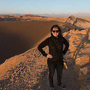 女人,沙漠,佩特罗,阿塔卡马沙漠,省,安托法加斯塔大区,智利