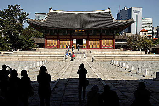 皇家,宫殿,德寿宫,现代,建筑,韩国,首都,城市,首尔
