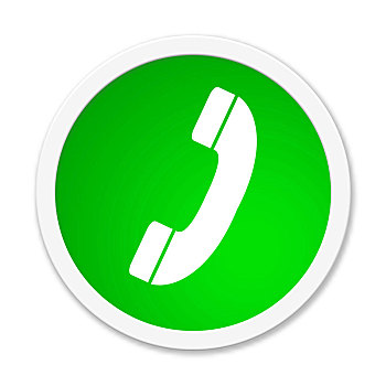 圆,绿色,电话,象征