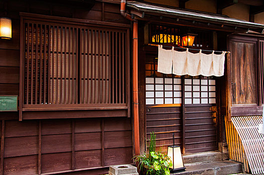 日本东京,上野古老的日式建筑,全以木头制作建筑