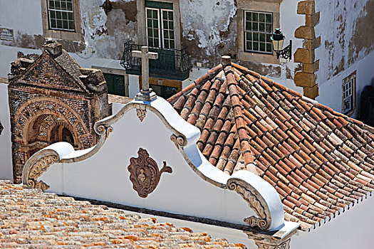 屋顶,法若,阿尔加维,葡萄牙,欧洲